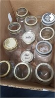 Group of canning jars and rings