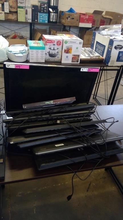 Used computer lot with monitor and various