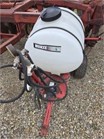 Huskee pull type lawn sprayer  control and pump