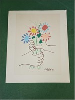 Pablo Picasso lithograph "Mains Aux Fleure" ~