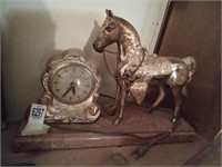 United Clock Corp horse & clock