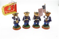 Hamilton Collection USMC Bear Figurines