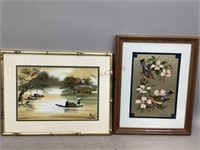 Framed Oriental Themed Artwork