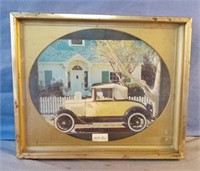 Framed photo 1929 Ford