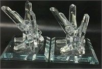 Pair Of Glass Sculptures