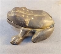 Brass frog trinket box
