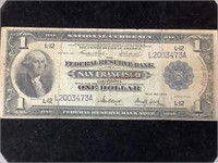 1918 1 Dollar Federal Reserve Large Note