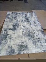 Brichoee Abstract Distressed Area Rug Soft Grey