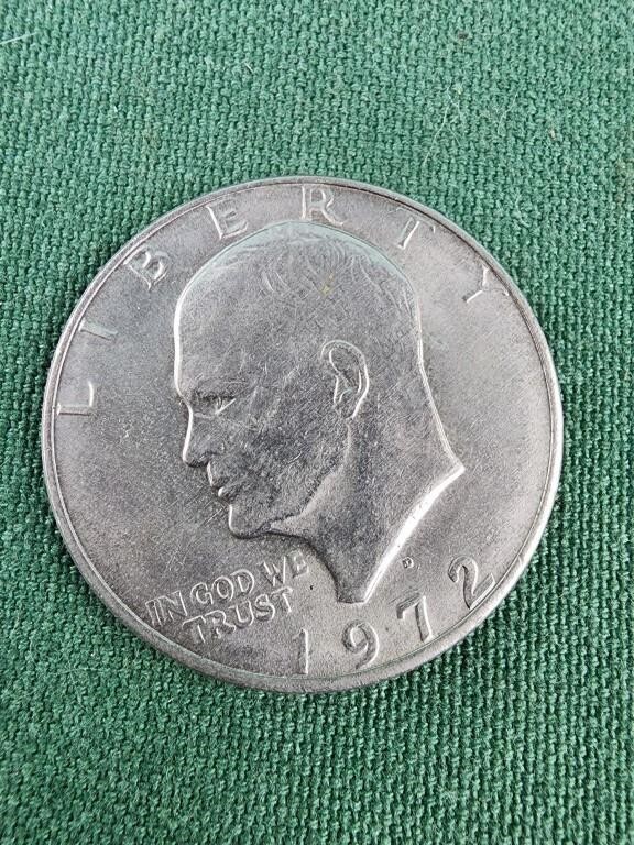 1972 D Eisenhower Ike dollar coin