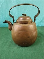 Antique Hand Made Copper Kettle, tea kettle