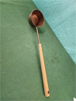 Small Copper Pot Pan 4 3/4" Dia w/Riveted & Wood