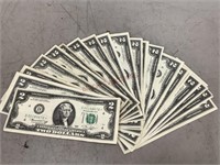 $50.00 Worth of 2 Dollar Bills