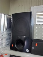 Large Sony speaker and 3 Yamaha speakers