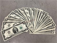 $100 worth of 1976 2 Dollar Bills