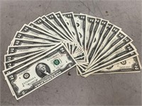$50 worth of 1976 2 Dollar Bills