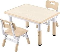 Kids Study Table And Chairs Set, Height Adjustable