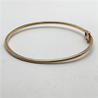 Sterling Silver Gold Tone Hinge Bracelet