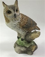 Boehm Bisque Owl Figure, Great Horned Owl