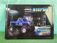 16.5x12 bigfoot monster truck metal sign