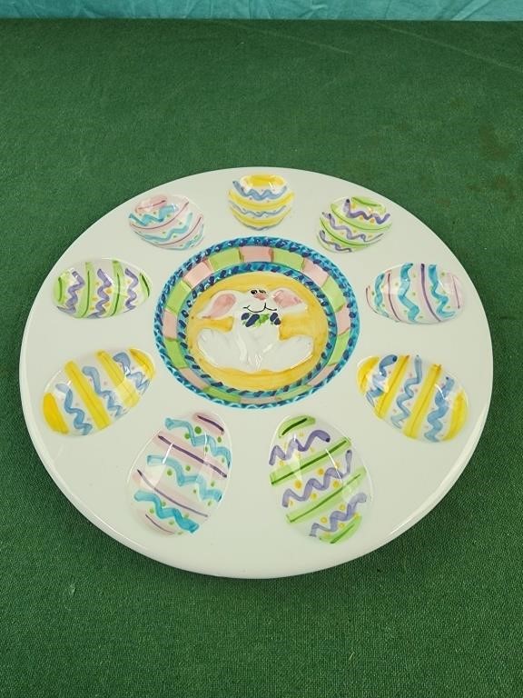 World Bazaars Inc Easter egg plate 10"