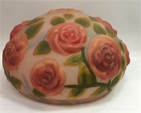 Puffy Rose Design Reverse Painted Lamp Shade