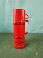 Vintage Aladdin thermos red striped