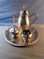 F.B. Rogers silver plated tea set
