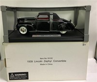 1939 Lincoln Zephyr Convertible Model Car