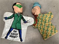 Vintage Green Hornet and Jiminy Cricket Puppets
