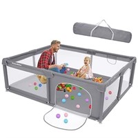 Baby Playpen, 71 X 59 Inches Large Playpen For