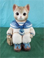 Vintage Wilbur Milton Sailor Cat Cookie Jar - for