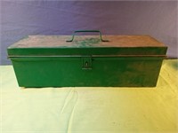 Green metal tool box
