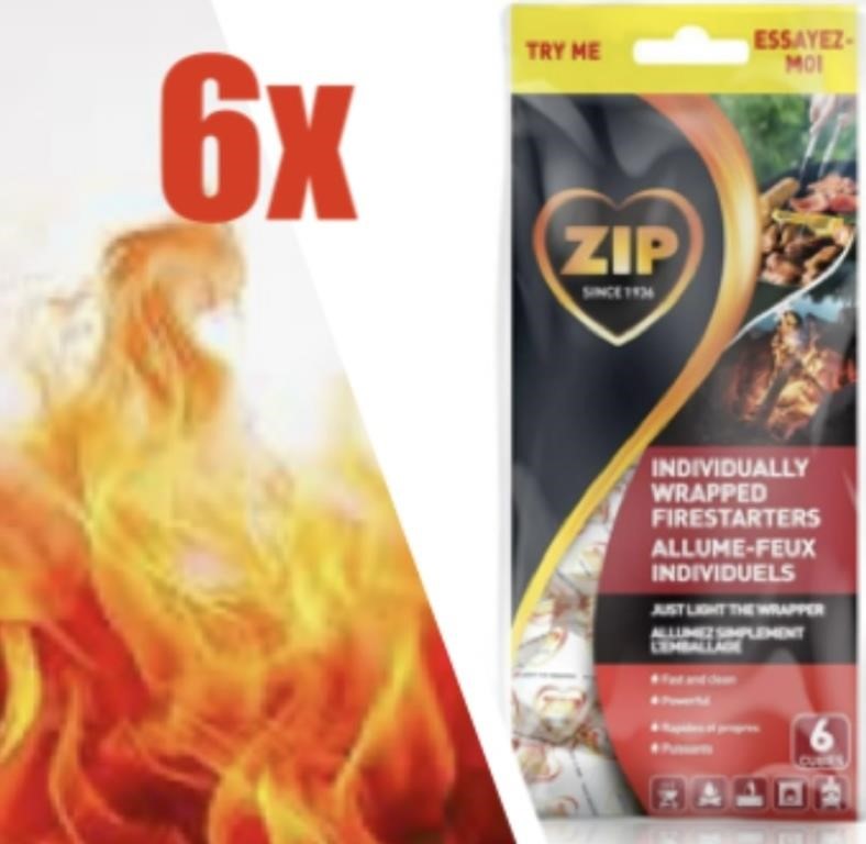 6X FIRE STARTER EMERGENCY PACK / 6 CUBE / NEW