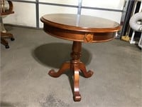 Hammary wooden lamp table; 27diameter x 26.5” tall