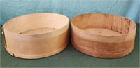 2 hoop cheese boxes no lids