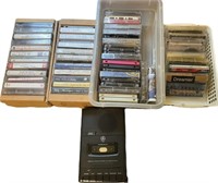 GE Battery Powered Cassette Player & Tapes