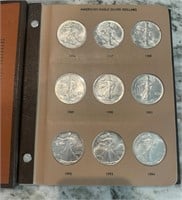 SILVER DOLLAR BOOK with 27 B.U. Silver Dollars