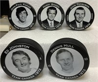 5-1972 Team Canada Hockey pucks