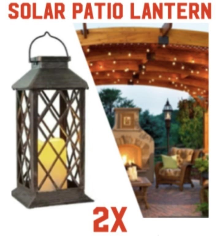 2X SOLAR PATIO LANTERNS / RUSTIC RETAIL $49 each