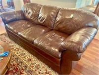 brown leather couch BROWN LEATHER SOFA