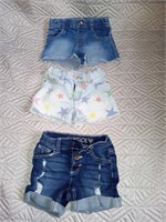 Size 5t jean shorts girls, two have adjustable