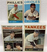 4-1963 Topps baseball cards