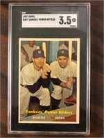 1957 Topps Yankees\' Power Hitters 407 Grade 3.5