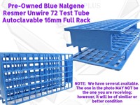 2 Nalgene Unwire 72 Test Tube 16mm Blue Full Rack