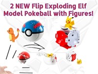 2 New Exploding Elf Model Pokeballs w/Figures WH1