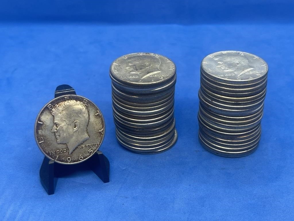 Lot of 1965-1969 Kennedy Half Dollars (41)