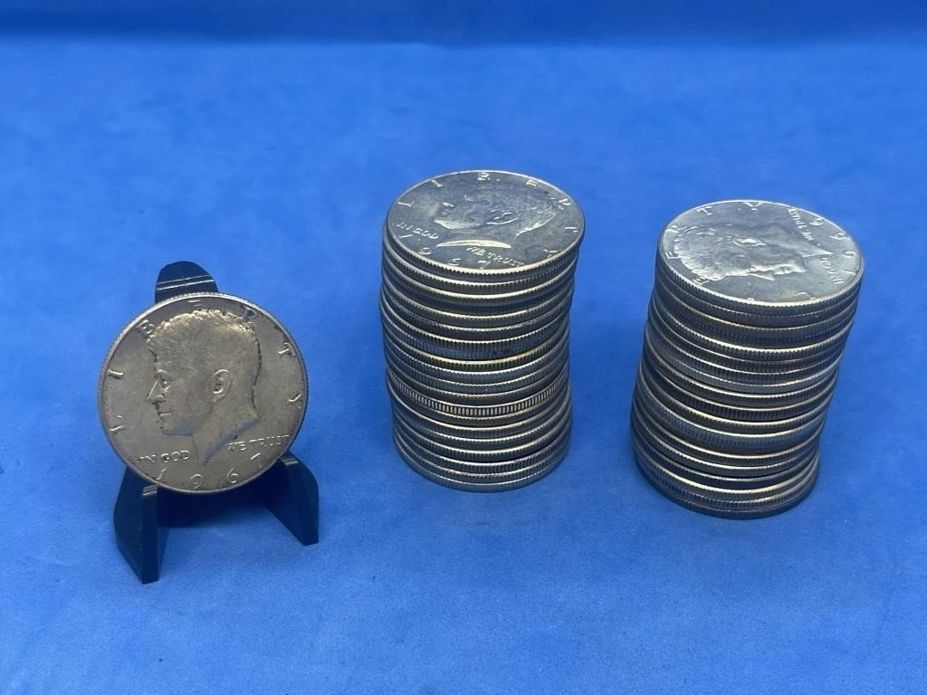 Lot of 1965-1969 Kennedy Half Dollars (40)