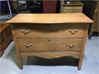 Hardwood 2 drawer lowboy dresser 40x18.5 x 31.5”**