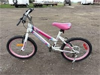 Pink/white supercycle childs bike