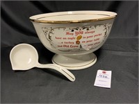 VTG Hall Co. Old Crow Punch Bowl